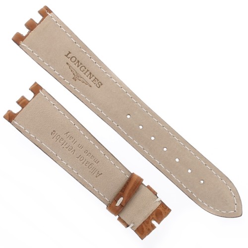 Longines Cinturino Alligatore Marrone Opaco 20/16 mm Per Rodolphe cronografo