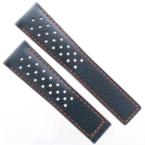 Tag Heuer Cinturino Monaco FC6401 Pelle Blue Forata 22/18 mm CAW211R.