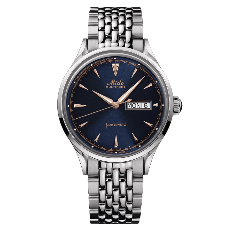 MIDO Multifort Powerwind M040.408.11.041.00 Blu Automatico in Acciaio 40 mm Blu