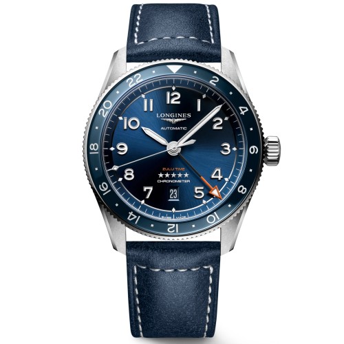 LONGINES SPIRIT Zulu Time L3.812.4.93.2 Acciaio 42 mm Automatico Blu GMT