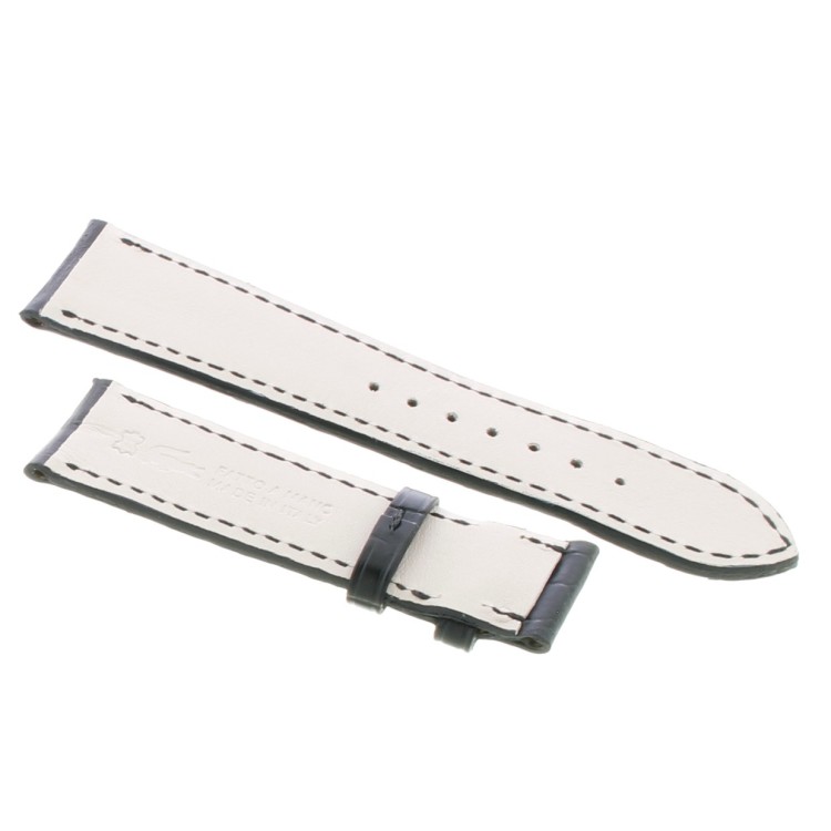 Cinturino Misure adatte a Zenith El Primero Alligatore Nero Opaco 22/18 mm B50B.