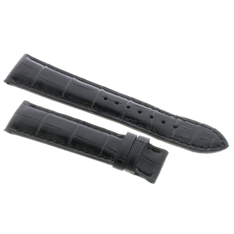 Cinturino Zenith Aftermarket Compatibile Alligatore Nero Opaco 22/18 mm B50B