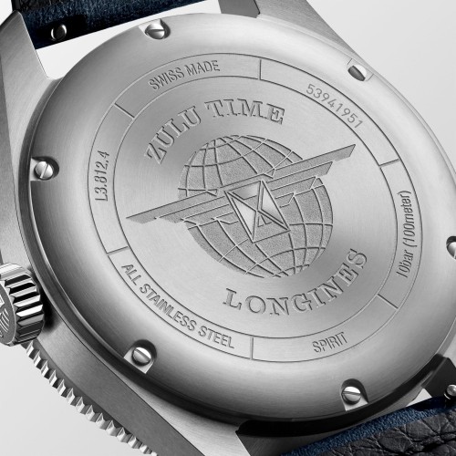 LONGINES SPIRIT Zulu Time L3.812.4.93.0 Acciaio 42 mm Automatico Blu GMT
