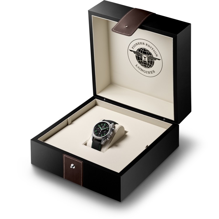 LONGINES SPIRIT L3.829.1.53.2 Titanio 42 mm Cronografo Automatico Nero Pioneer Edition