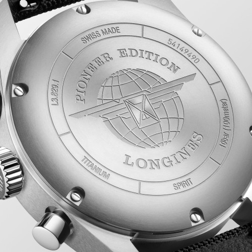 LONGINES SPIRIT L3.829.1.53.2 Titanio 42 mm Cronografo Automatico Nero Pioneer Edition