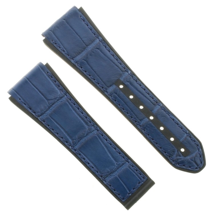 Zenith Cinturino 27.00.2218.584 Alligatore Blu opaco interno caucciù 22/18 mm
