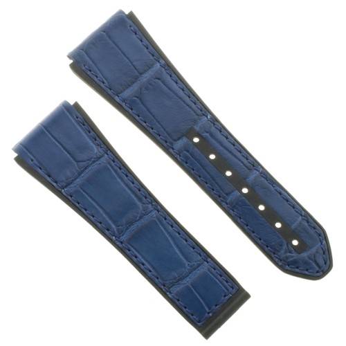 Zenith Cinturino 27.00.2218.584 Alligatore Blu opaco interno caucciù 22/18 mm