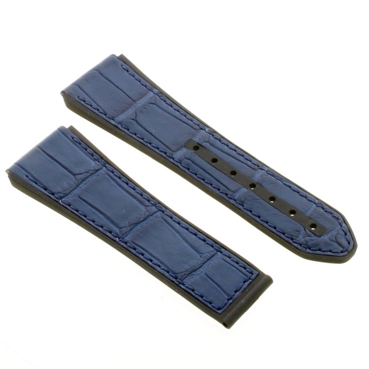 Zenith Cinturino 27.00.2218.584 Alligatore Blu opaco interno caucciù 22/18 mm