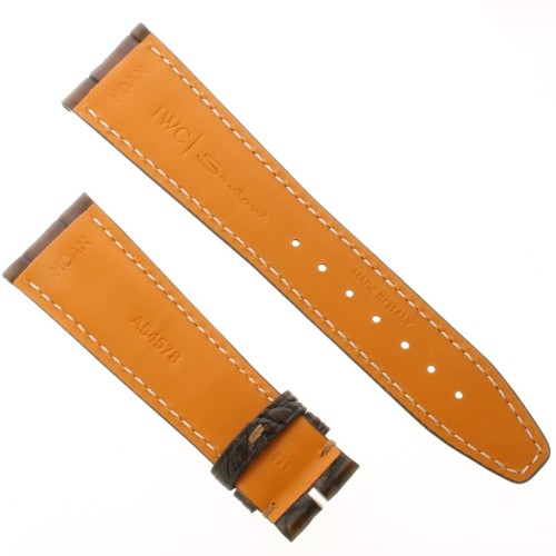 IWC Cinturino Alligatore Marrone  lucido 22/18 mm per orologio Portofino IW510103 riserva di carica
