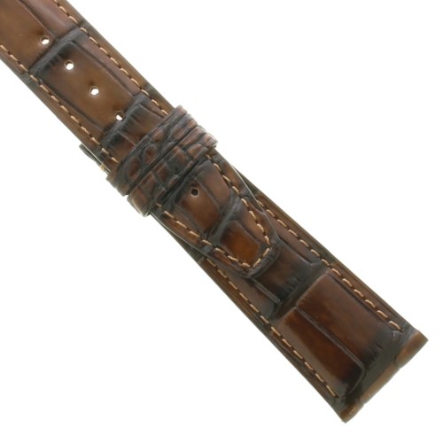 IWC Cinturino Alligatore Marrone  lucido 22/18 mm per orologio Portofino IW510103 riserva di carica