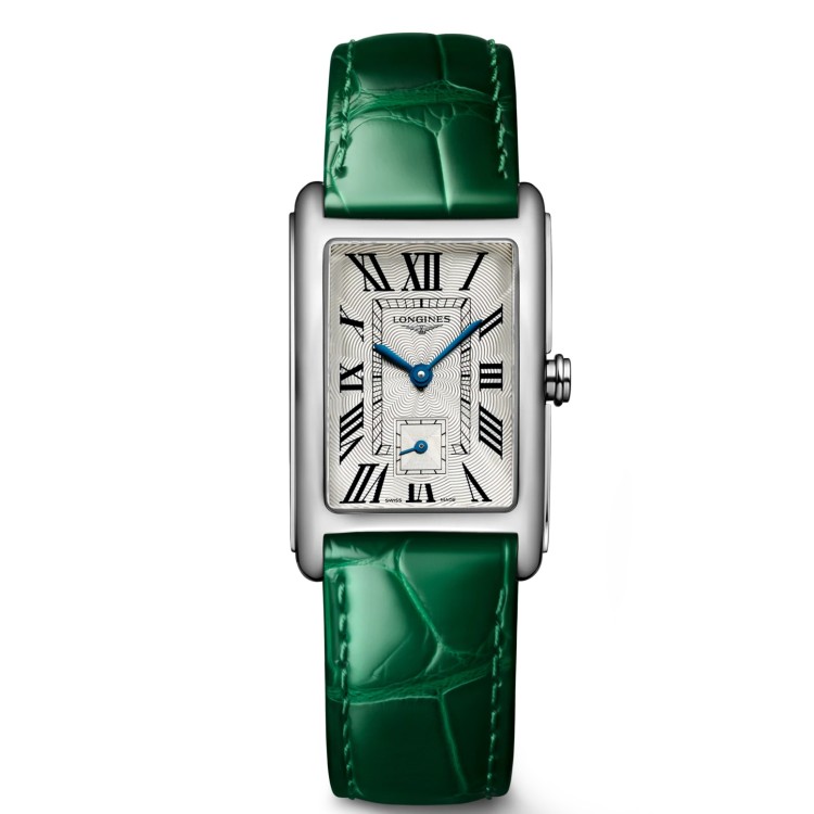 LONGINES DOLCE VITA L5.512.4.71.A Romani Acciaio Quarzo Alligatore Verde.