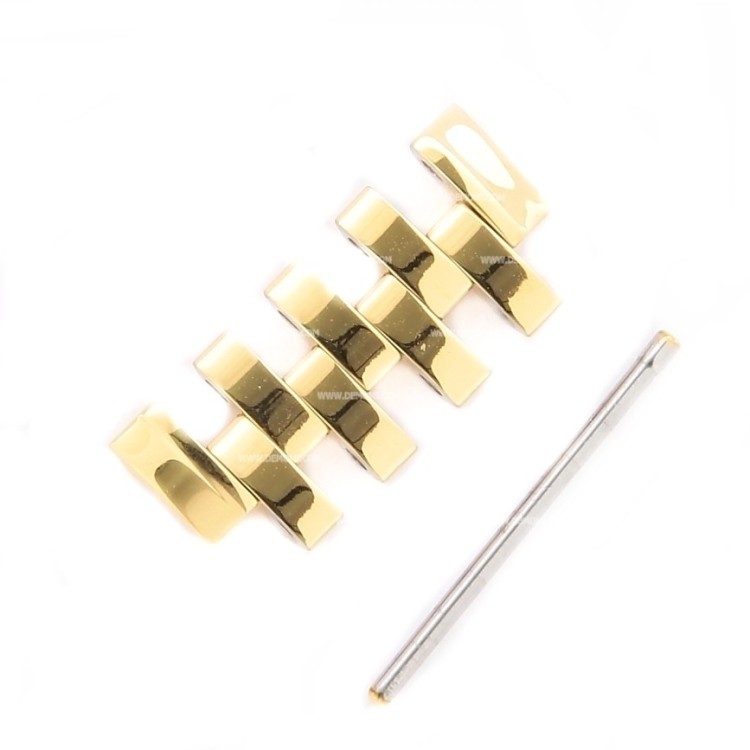 Longines maglia acciaio PVD oro giallo per La Grande Classique misure maglia 18 x 5,3 x 2,6 mm