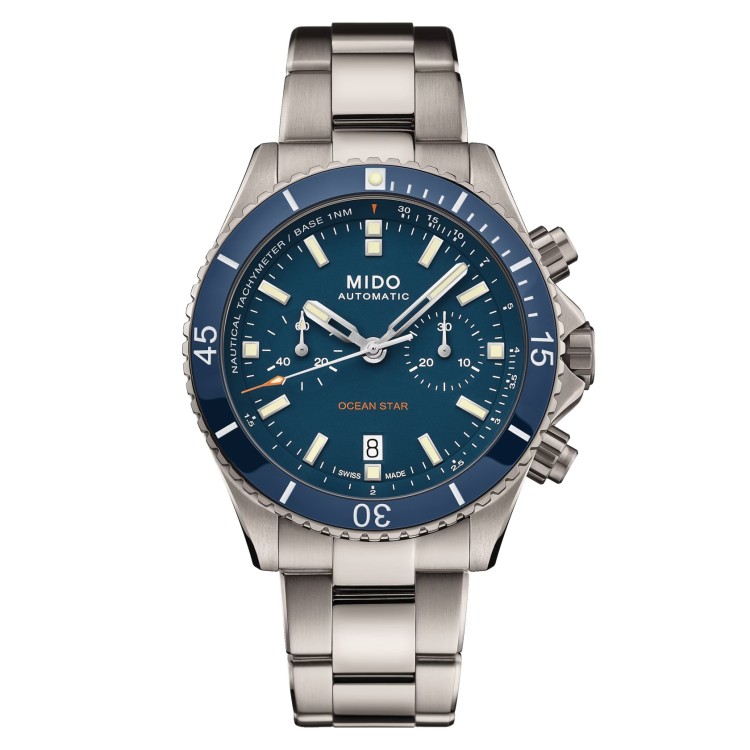 MIDO Ocean Star Chronograph M026.627.44.041.00  Automatico in Titanio e Ceramica 44 mm Nero.