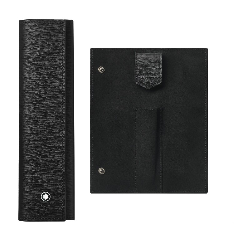 Meisterstuck 4810 Full Grain MONTBLANC Custodia 1 Penna Touch 129258 Nero.