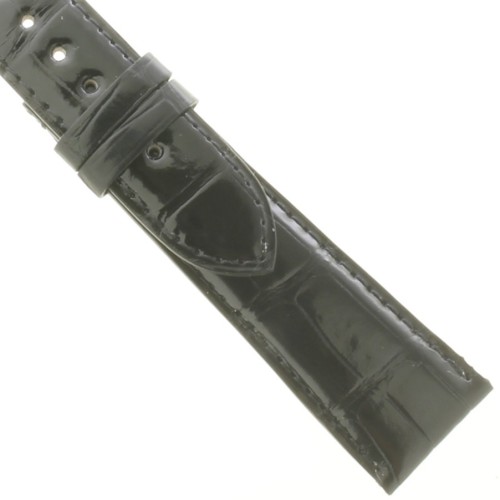 Zenith Cinturino Alligatore Nero Lucido 22/18 mm. El Primero Grande Class , Elite, Grande Date, Réserve de Marche
