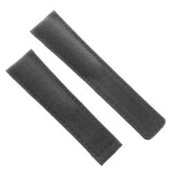 Cinturino Misure adatte a Tag Heuer Monaco, in tessuto effetto  Cordura Nero, 22/18 mm.