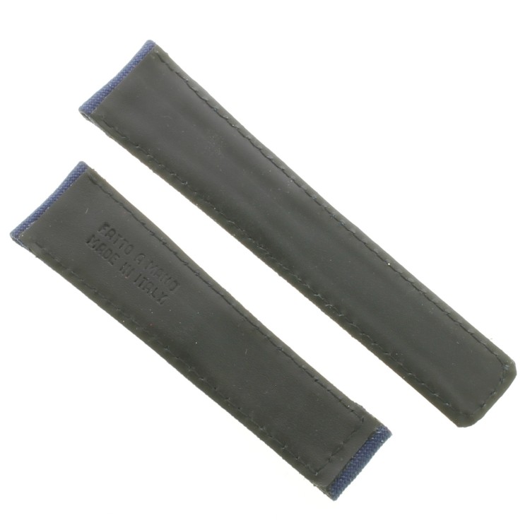Cinturino Misure adatte a Tag Heuer Monaco, in tessuto effetto Cordura Blu, 22/18 mm.