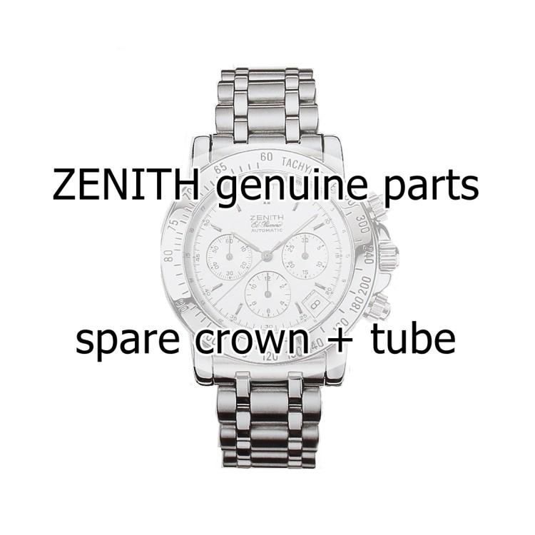 Zenith Corona a Vite Acciaio + Tubo per El Primero cronografo Rainbow  tutti i modelli.