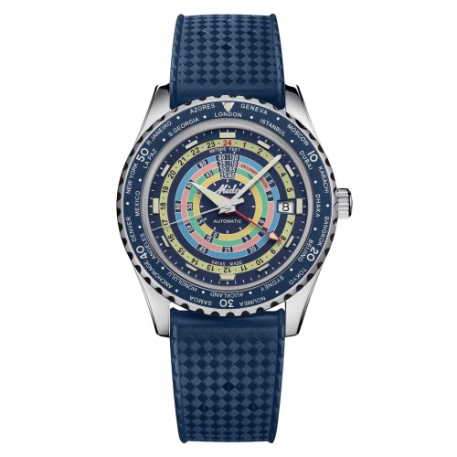 MIDO Ocean Star Decompression World Timer M026.829.17.041.00 Automatico 40,5 mm Blu
