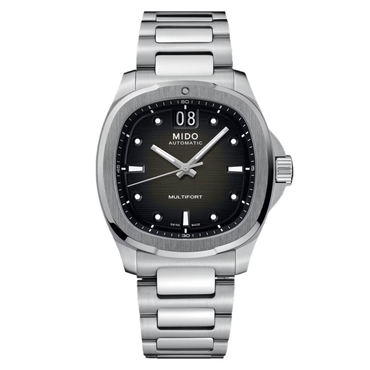 MIDO Multifort TV Big Date M049.526.11.081.00 Automatico in Acciaio 40 mm rettangolare Grigio.