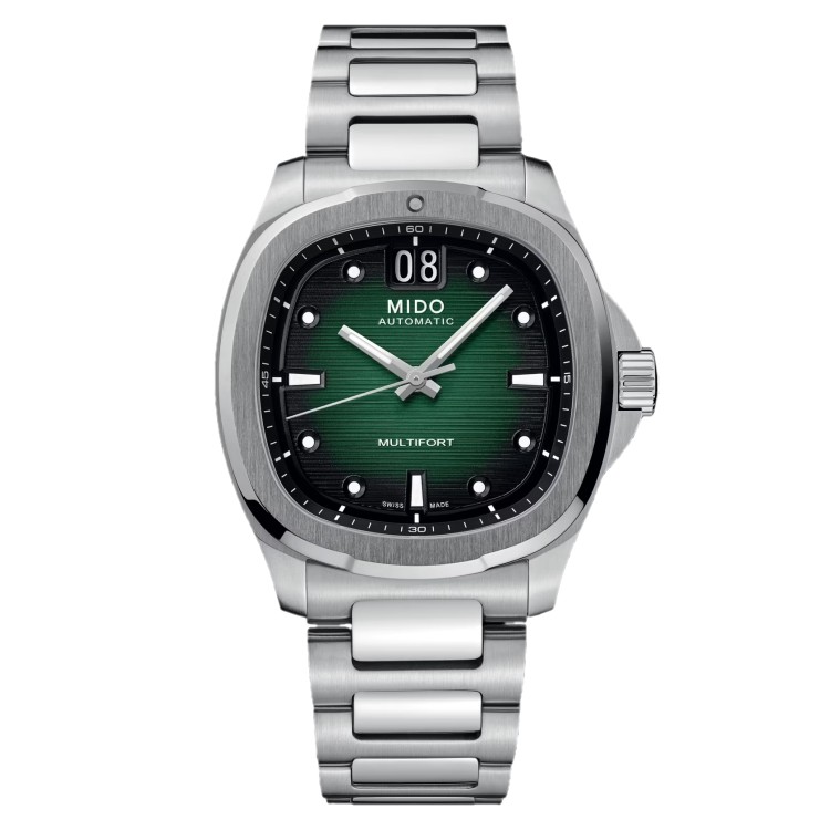 MIDO Multifort TV Big Date M049.526.11.091.00 Automatico in Acciaio 40 mm rettangolare Verde.