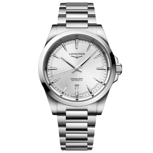 LONGINES CONQUEST L3.830.4.72.6 Automatico 41 mm Argentè Bracciale Acciaio