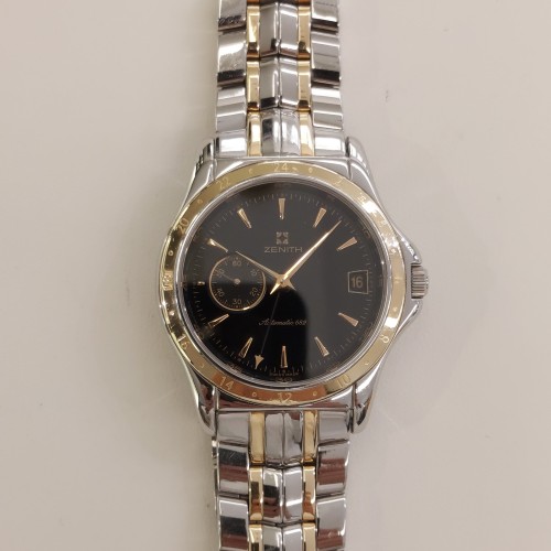 ZENITH Secondo Polso Class 6 Gmt 38 mm 90/53.0030.682/21 Cassa e Bracciale acciao oro 18 kt