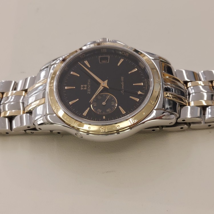 ZENITH Secondo Polso Class 6 Gmt 38 mm 90/53.0030.682/21 Cassa e Bracciale acciao oro 18 kt