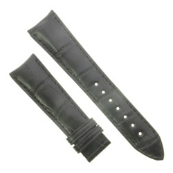 Cinturino Sartoriale Alligatore Nero opaco 21/18 mm B50BC ansa curva classico..