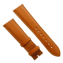 Cinturino Sartoriale Pelle Arancione Motivo Puntini 22/18 mm B45B classico.