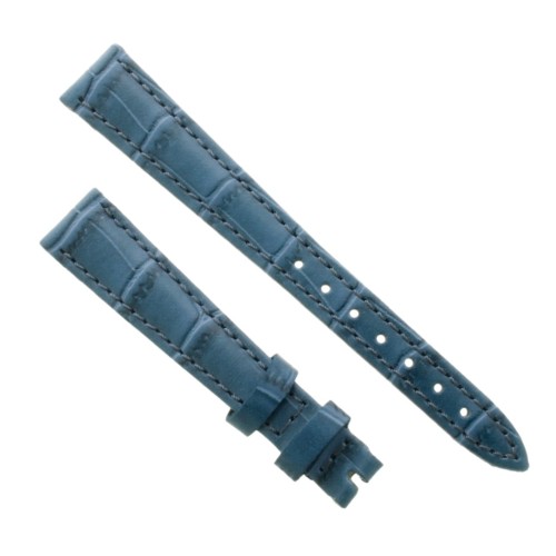 Cinturino Sartoriale Stampa Alligatore Nero Opaco 20/18 mm fodera nera classico