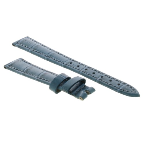 Cinturino Sartoriale Stampa Alligatore Nero Opaco 20/18 mm fodera nera classico