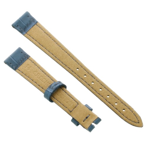Cinturino Sartoriale Stampa Alligatore Nero Opaco 20/18 mm fodera nera classico