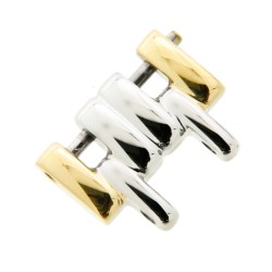 Longines maglia acciaio e oro giallo PVD per Presence misure maglia 11 x 5,9 x 3 mm