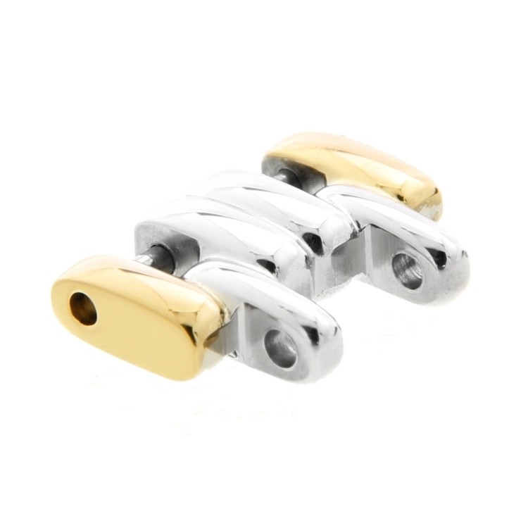 Longines maglia acciaio e oro giallo PVD per Presence misure maglia 11 x 5,9 x 3 mm