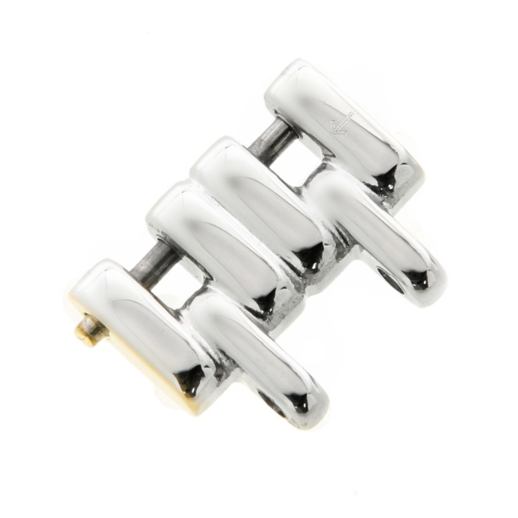 Longines maglia acciaio e oro giallo PVD per Presence misure maglia 11 x 5,9 x 3 mm