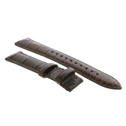 Cinturino Sartoriale Alligatore Marrone Scuro Opaco 20/18 mm B50B classico.. 2