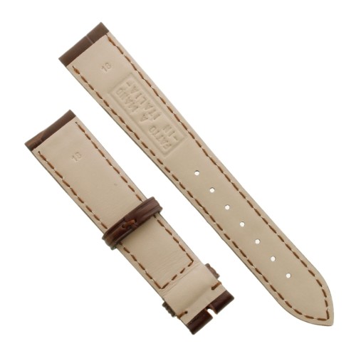 Cinturino Sartoriale Alligatore Marrone Scuro Semilicido 18/16 mm B33B classico.