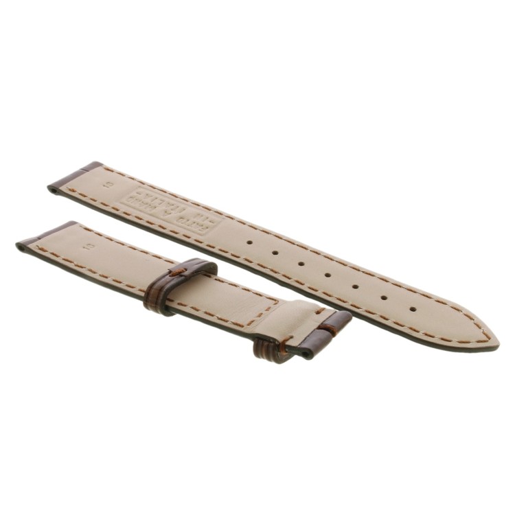 Cinturino Sartoriale Alligatore Marrone Scuro Semilicido 18/16 mm B33B classico.