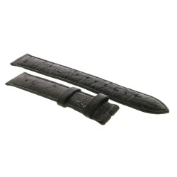 Cinturino Sartoriale Struzzo Nero Opaco 18/16 mm B35B. 2