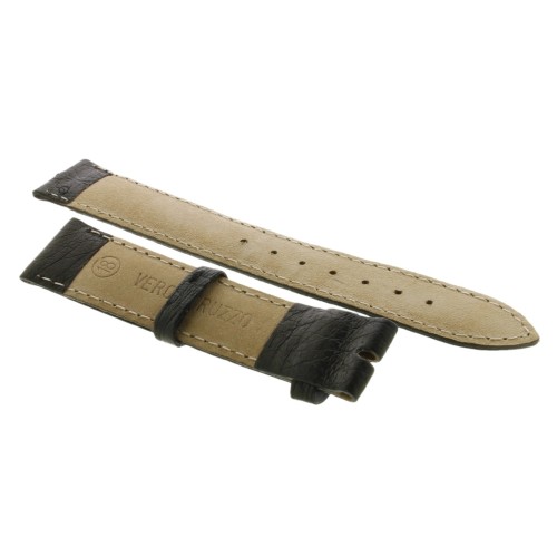 Cinturino Sartoriale Struzzo Nero Opaco 18/16 mm B35B.