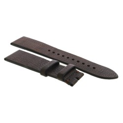 Cinturino Sartoriale Pelle Vitello Goffrata Marrone Testa di Moro 22/20 mm B35N classico non cucito 2