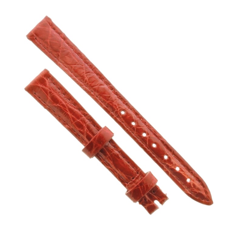 Cinturino Coccodrillo Rosso Lucido 12/10 mm B35B forma classica.