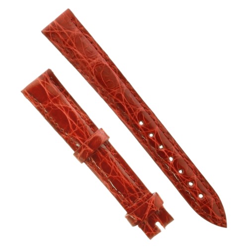 Cinturino Coccodrillo Rosso Lucido 14/12 mm B35B forma classica.