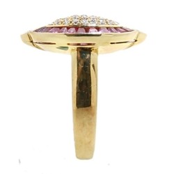 Anello Rubino Diamanti ct 0,30 Oro 18 kt 2
