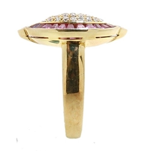Anello Rubino Diamanti ct 0,30 Oro 18 kt