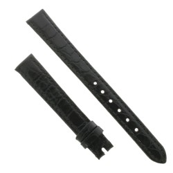 Cinturino Stampa Coccodrillo Nero semilucido 12/10 mm B26B classico
