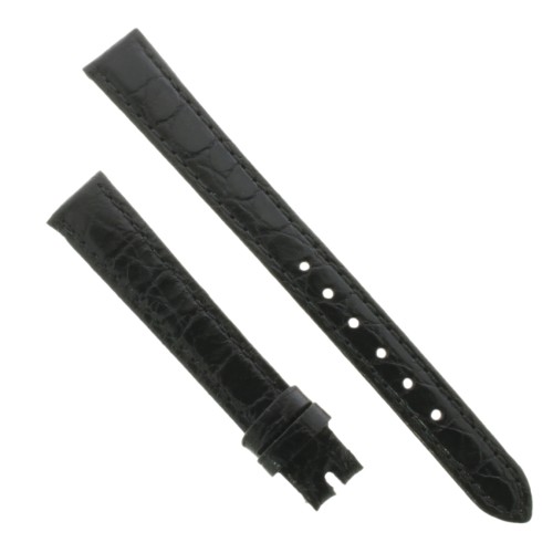 Cinturino Stampa Coccodrillo Nero semilucido 12/10 mm B26B classico