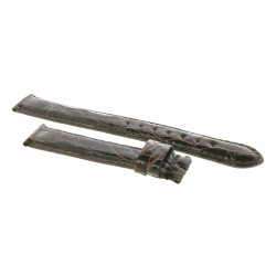 Cinturino Coccodrillo Marrone Moka Lucido 16/14 bombatura 3,5 mm forma classica 2