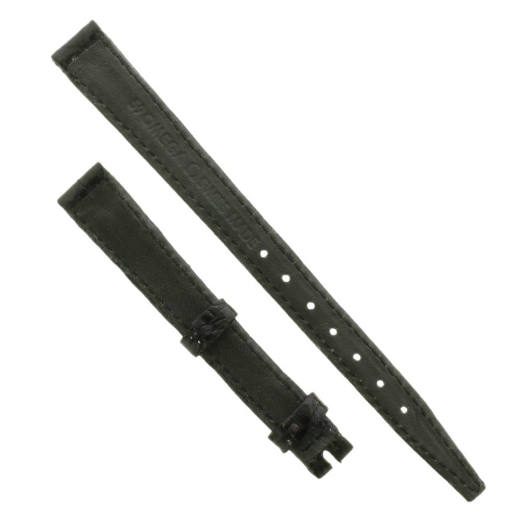 OMEGA cinturino Vintage Coccodrillo Nero 9/8 mm